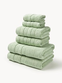 Conjunto de toalhas com borda às riscas Luxe, vários tamanhos