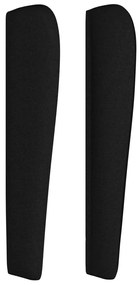 Cabeceira de cama c/ abas tecido 103x23x118/128 cm preto