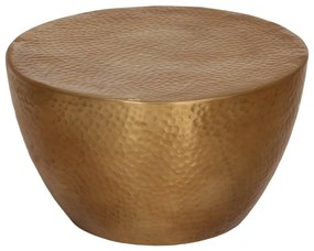 vidaXL Mesa de centro em alumínio martelado Ø 50x30 cm bronze