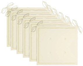 Cadeiras de jardim com almofadões 6 pcs acácia maciça