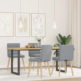 vidaXL Cadeiras de jantar 4 pcs tecido cinzento-claro