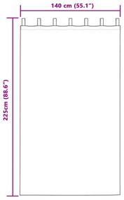 Cortinas opacas 2 pcs Cinzento-acastanhado 225 x 140 cm