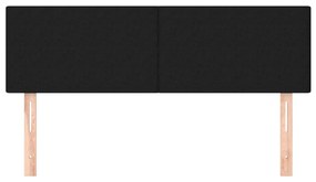 Cabeceira de cama 2 pcs tecido 72x5x78/88 cm preto