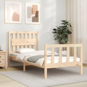 vidaXL Cama sem colchão 90x200 cm madeira de pinho maciça