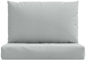 Almofadões de paletes 2 pcs mesclado tecido cinza-claro