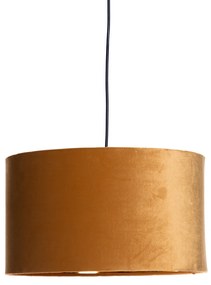 Candeeiro suspenso moderno amarelo com ouro 40 cm - Rosalina Moderno