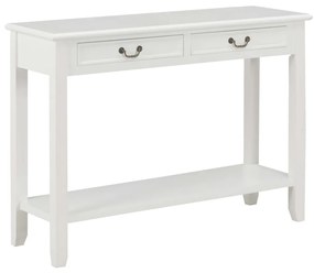 vidaXL Mesa consola 110x35x80 cm madeira branco