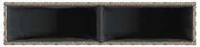 Floreira com 2 vasos 90x20x40 cm vime PE cinzento
