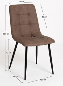 Pack 6 Cadeiras Stuhl Couro Sintético - Marrom