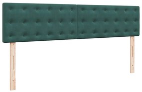 Estrutura de cama otomana com colchão verde escuro veludo