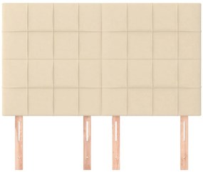 Cabeceira de cama 4 pcs tecido 72x5x78/88 cm creme
