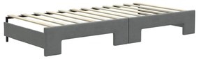Sofá-cama com gavetão 90x200 cm tecido cinzento-escuro