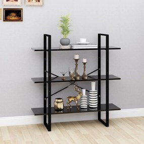 vidaXL Estante 100x30x105 cm contraplacado preto