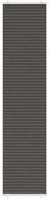 vidaXL Preto Plissada Cega 40x200 cm Largura Tecido 39,4 cm Poliéster