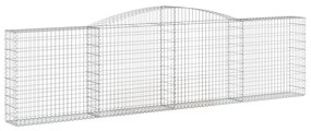 Cestos gabião arqueados 6pcs 400x30x100/120cm ferro galvanizado