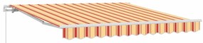 Toldo Retrátil Manual Amarelo e Laranja 350x250 cm
