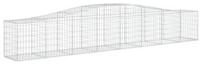 Cestos gabião arqueados 9 pcs 400x50x60/80 cm ferro galvanizado