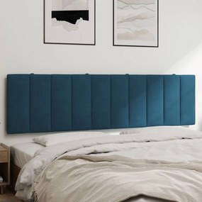 Almofadão de cabeceira 180 cm veludo azul