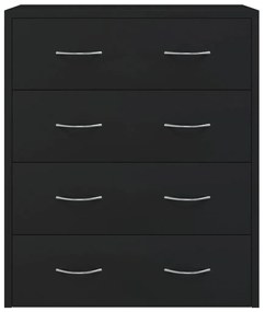 Aparador com 4 gavetas 60x30,5x71 cm preto