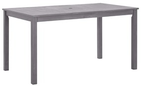 vidaXL Mesa de jardim 140x80x74 cm acácia maciça cinzento lavado