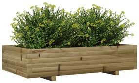 Vaso/floreira de jardim 110x60x26,5 madeira de pinho impregnada
