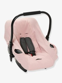 Capa elástica para cadeira-auto 0+ rosa medio liso
