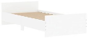 Estrutura de Cama Moon - 90x190 cm - Branco - Design Moderno