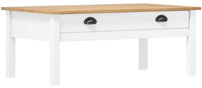 vidaXL Mesa de centro Hill 100x55x40 cm pinho maciço branco