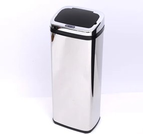 Caixote do lixo de 50 L - Caixote do Lixo com Sensor Detetor Movimento Automático Balde Aço