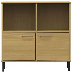 Estante c/ pernas metal 90x35x90,5 cm madeira OSLO castanho