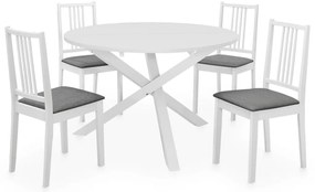 5 pcs conjunto de jantar MDF branco