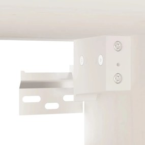 Armário de parede 80x30x30 cm madeira de pinho maciça branco