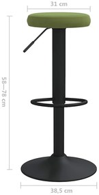 Bancos de bar 2 pcs veludo verde-claro