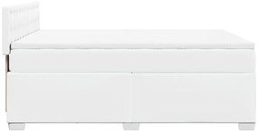 Cama com Molas/Colchão e Luzes Led - 160x200 cm - Couro Artificial Bra