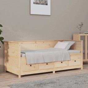 vidaXL Espreguiçadeira sem colchão 75x190 cm pinho de madeira maciça