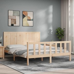Cama sem colchão 160x200 cm madeira de pinho maciça