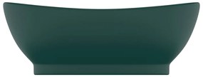 Lavatório luxuoso oval 58,5x39 cm cerâmica verde-escuro mate