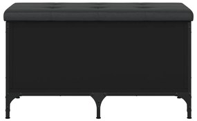 Banco de arrumação 82x42x45 cm derivados de madeira preto