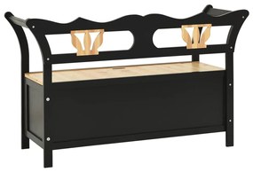 Banco 107x45x75,5 cm madeira de abeto maciça preto