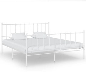 vidaXL Estrutura de cama 200x200 cm metal branco