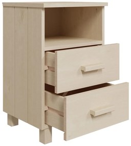 Mesas cabeceira HAMAR 2pcs 40x35x62cm pinho maciço castanho-mel