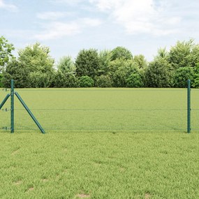 Cerca Hexagonal vidaXL Verde 0,8x10 m Aço