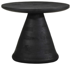 Mesa de apoio preto Ø50x40 cm madeira de mangueira maciça