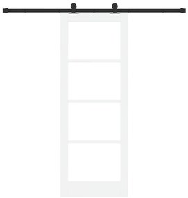 Porta Deslizante vidaXL com Conjunto de Ferragens "ORKDAL" Branca 78x2
