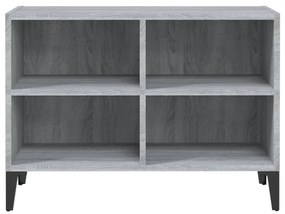 Móvel de TV com pernas de metal 69,5x30x50 cm cinzento sonoma