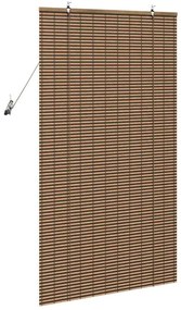 Persiana de Janela com cortinas Manual Castanho 90 x 160 cm Bambu