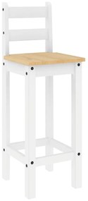 5 pcs conjunto de bar pinho maciço branco