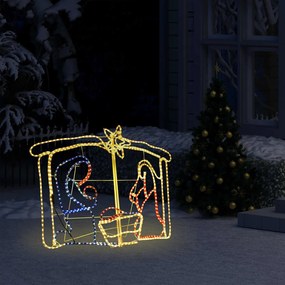 289981 vidaXL Presépio de Natal 240 luzes LED 116x41x87 cm