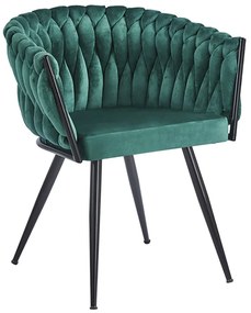 Cadeira Widny Black Veludo - Verde