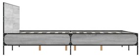 Estrutura de cama 160x200 cm derivados de madeira/metal